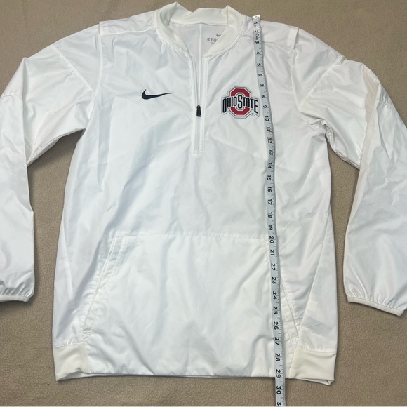 Ohio State Jacket Mens Small White Nike Windbreaker Pullover Storm Fit Buckeyes - Picture 2 of 11